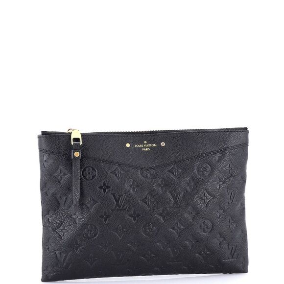 Louis Vuitton Daily Pouch Monogram Empreinte Leather Black